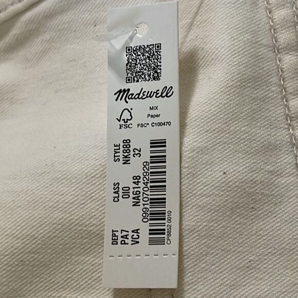 Madewell NWT Kick Out Crop Jeans Size 32 Mid Rise in Vintage Canvas - Picture 10 of 10